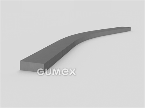 Rechteckiges Gummiprofil, 3x10mm, 70°ShA, EPDM, -40°C/+100°C, grau, 